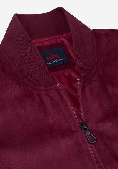 Vivid Burgundy Suede Jacket