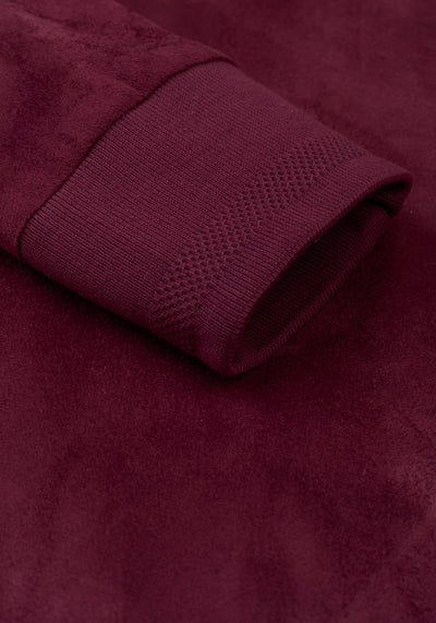 Vivid Burgundy Suede Jacket