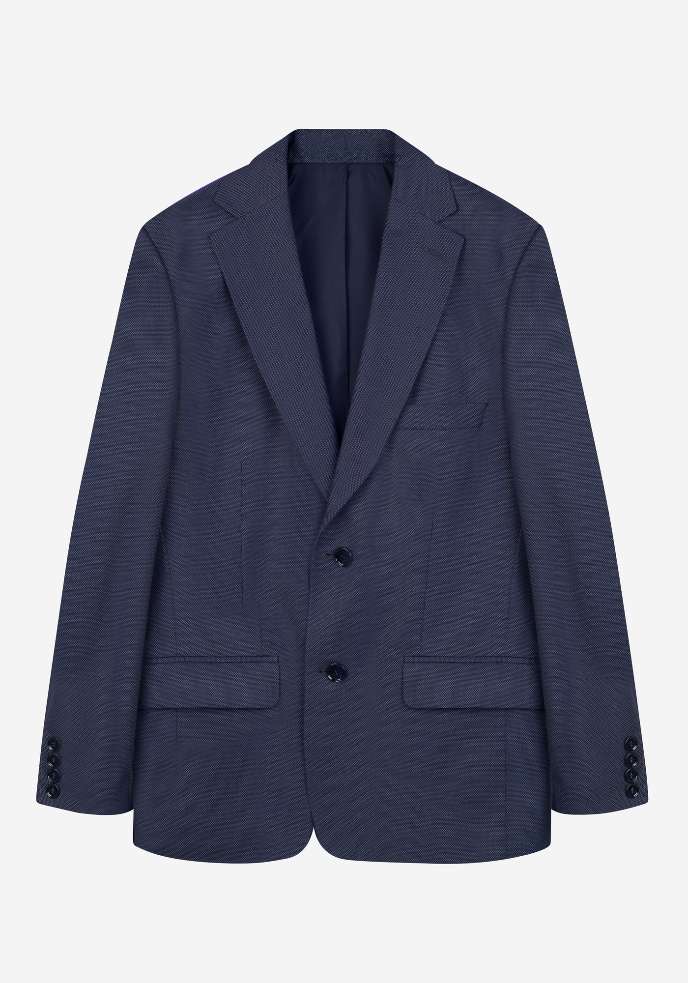 Atlantic Navy Dotted Poly Suit