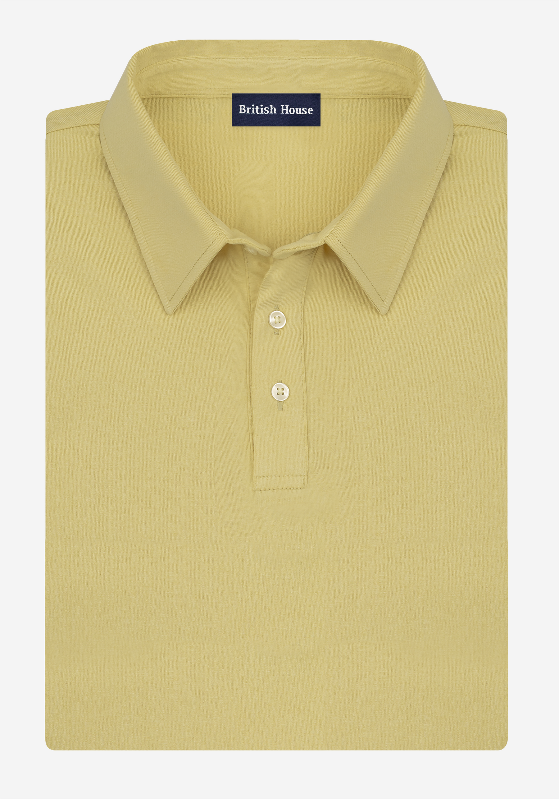 Mustard Yellow Cotton Polo Shirt