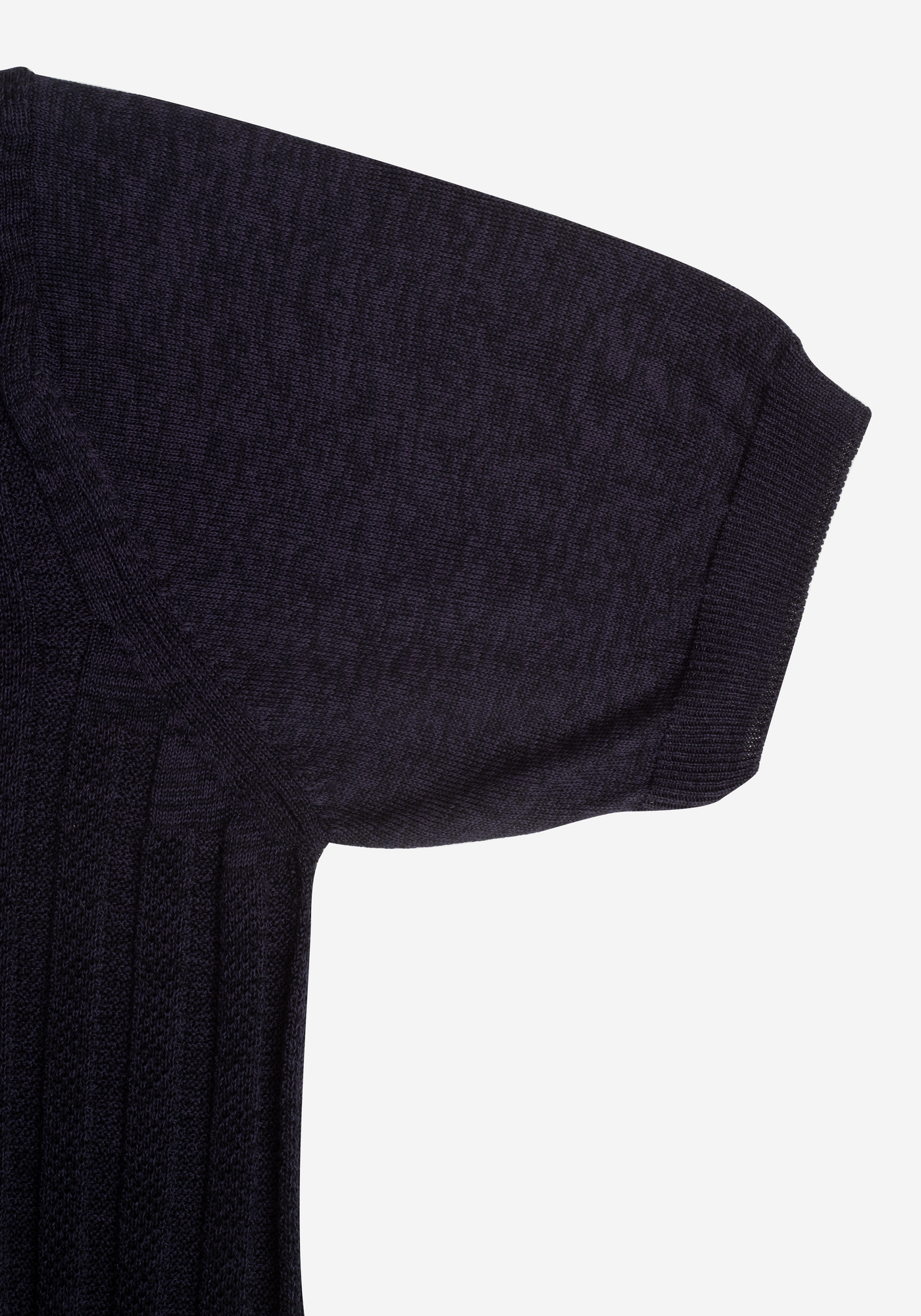 Obsidian Blue Stripe Knitted Polo Shirt