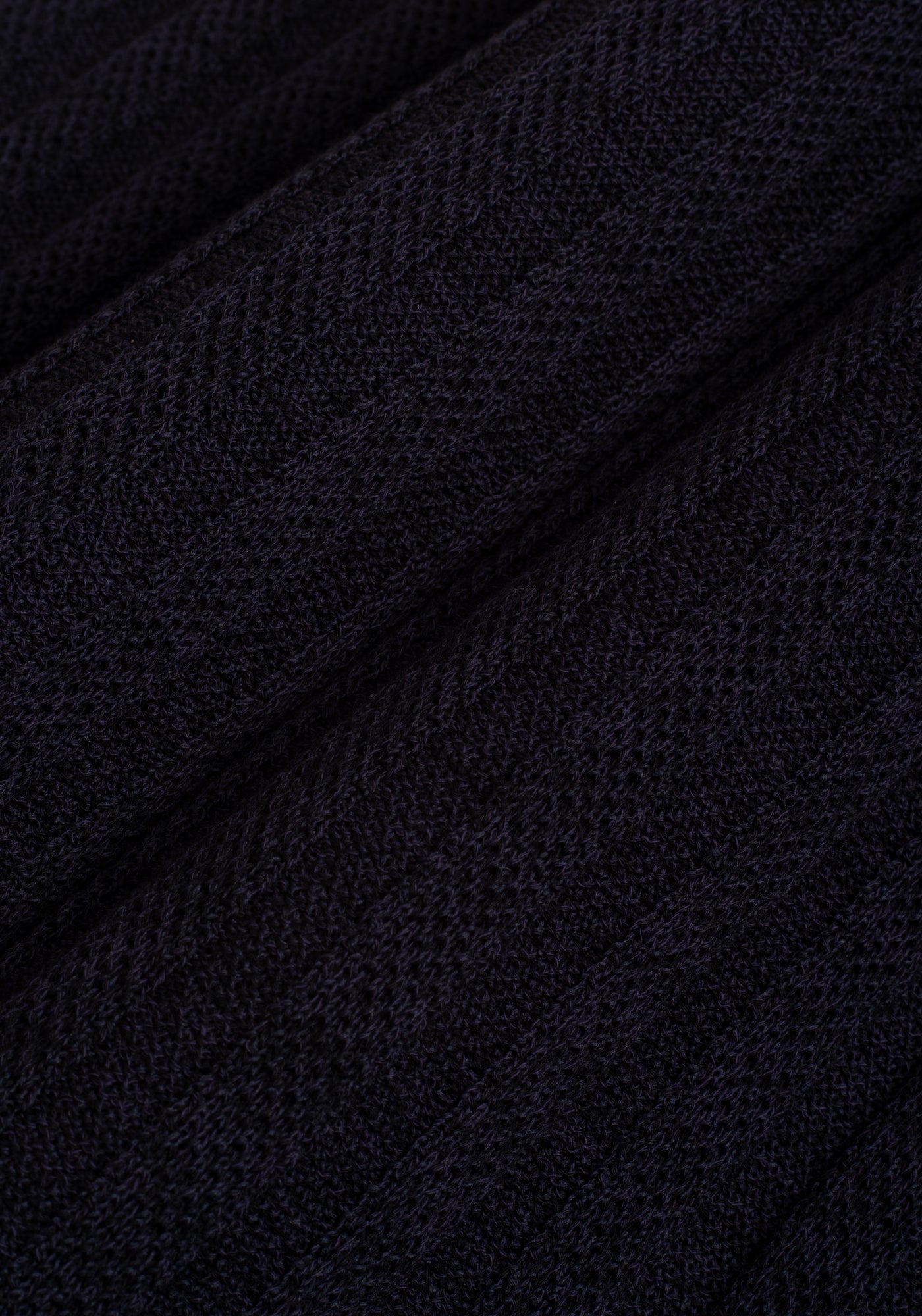 Obsidian Blue Stripe Knitted Polo Shirt