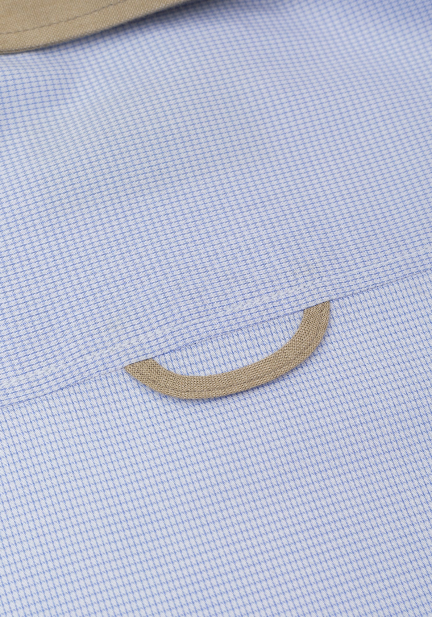 Powder Blue Checked Houndstooth Shirt