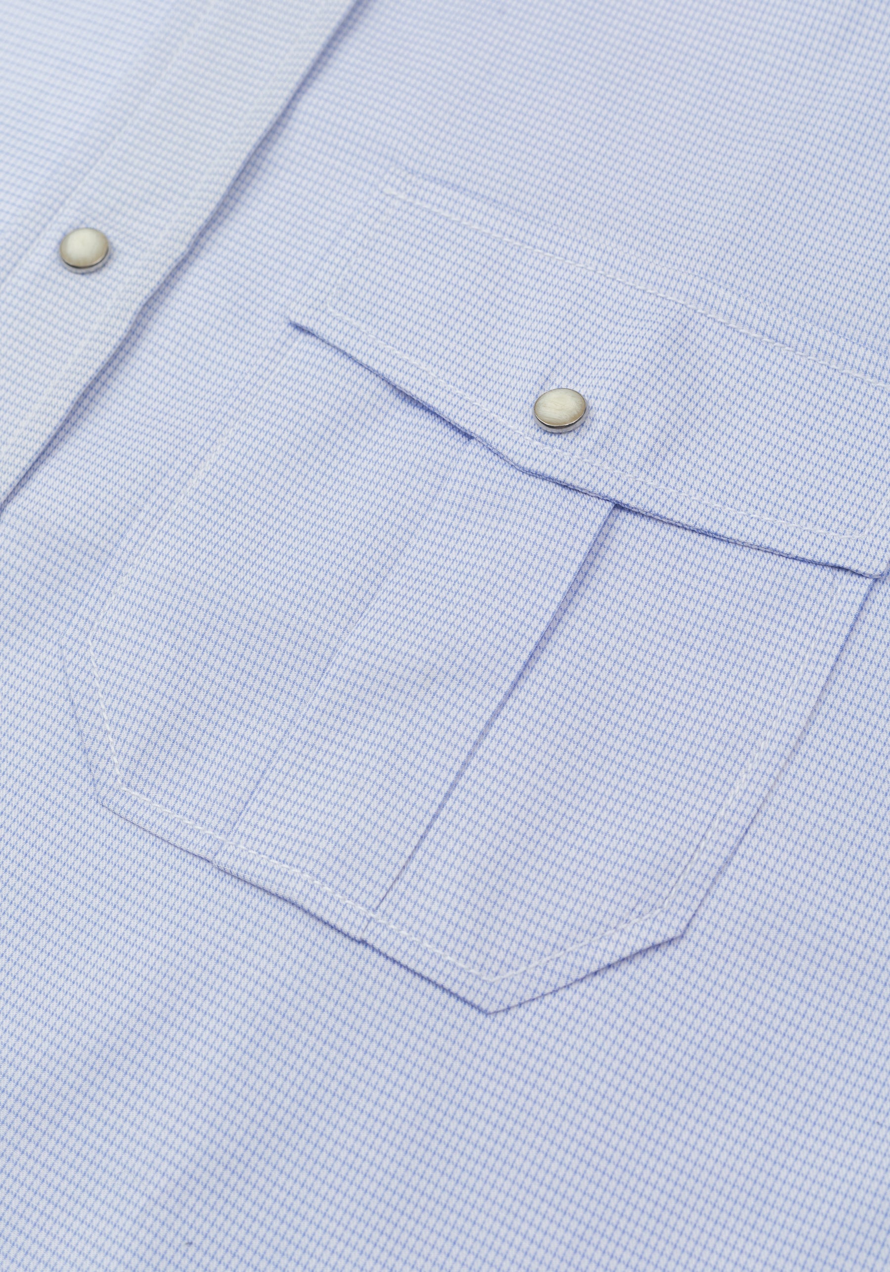 Powder Blue Checked Houndstooth Shirt