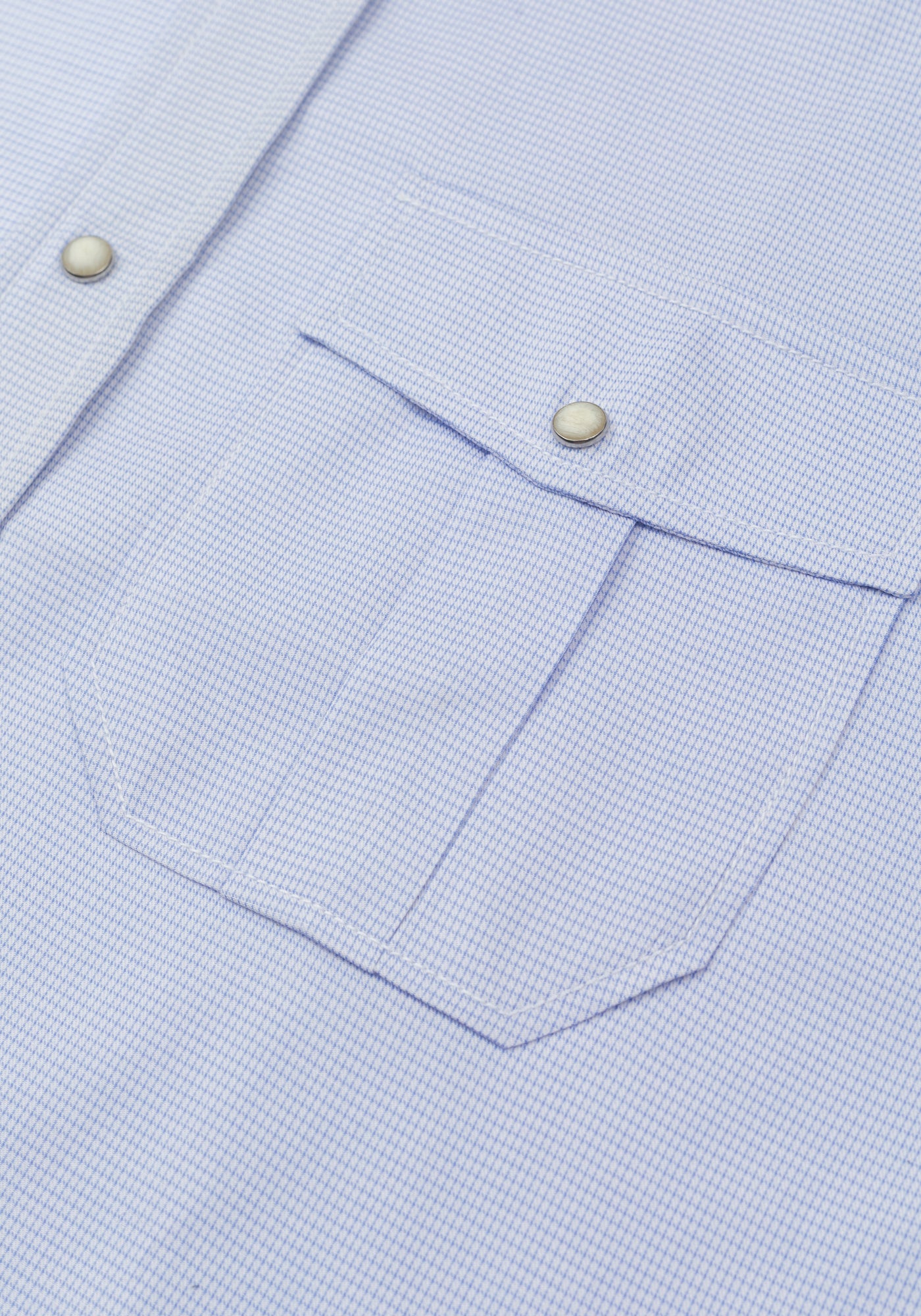 Powder Blue Checked Houndstooth Shirt