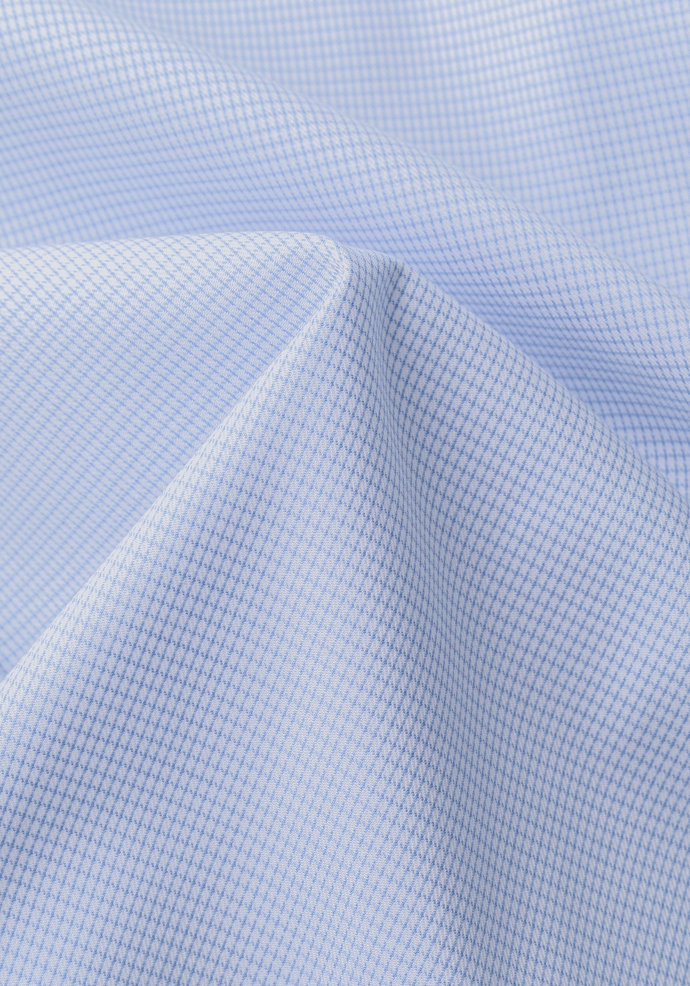 Powder Blue Checked Houndstooth Shirt