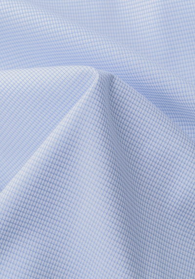 Powder Blue Checked Houndstooth Shirt
