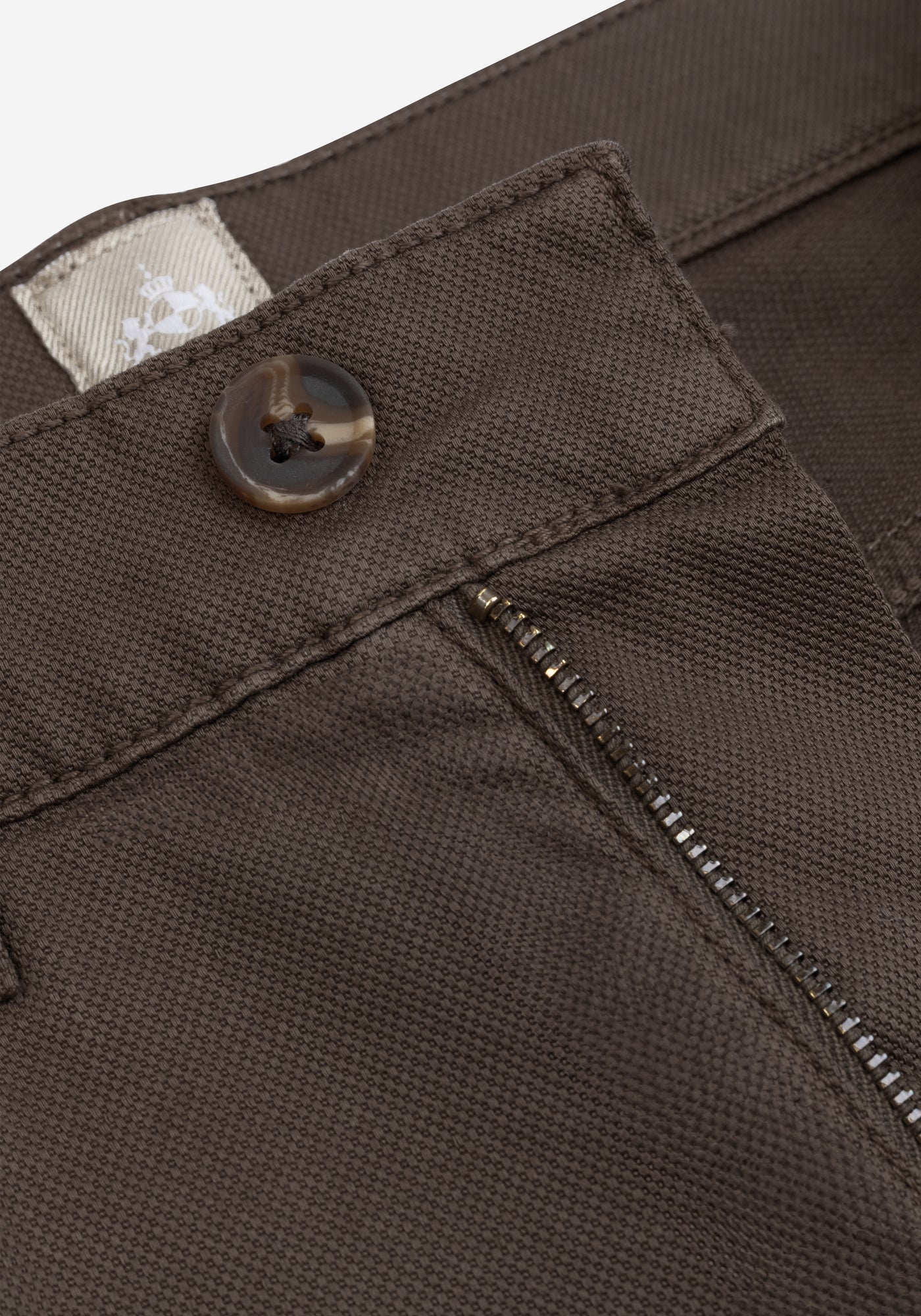 Earth Brown Piqué Gabardine