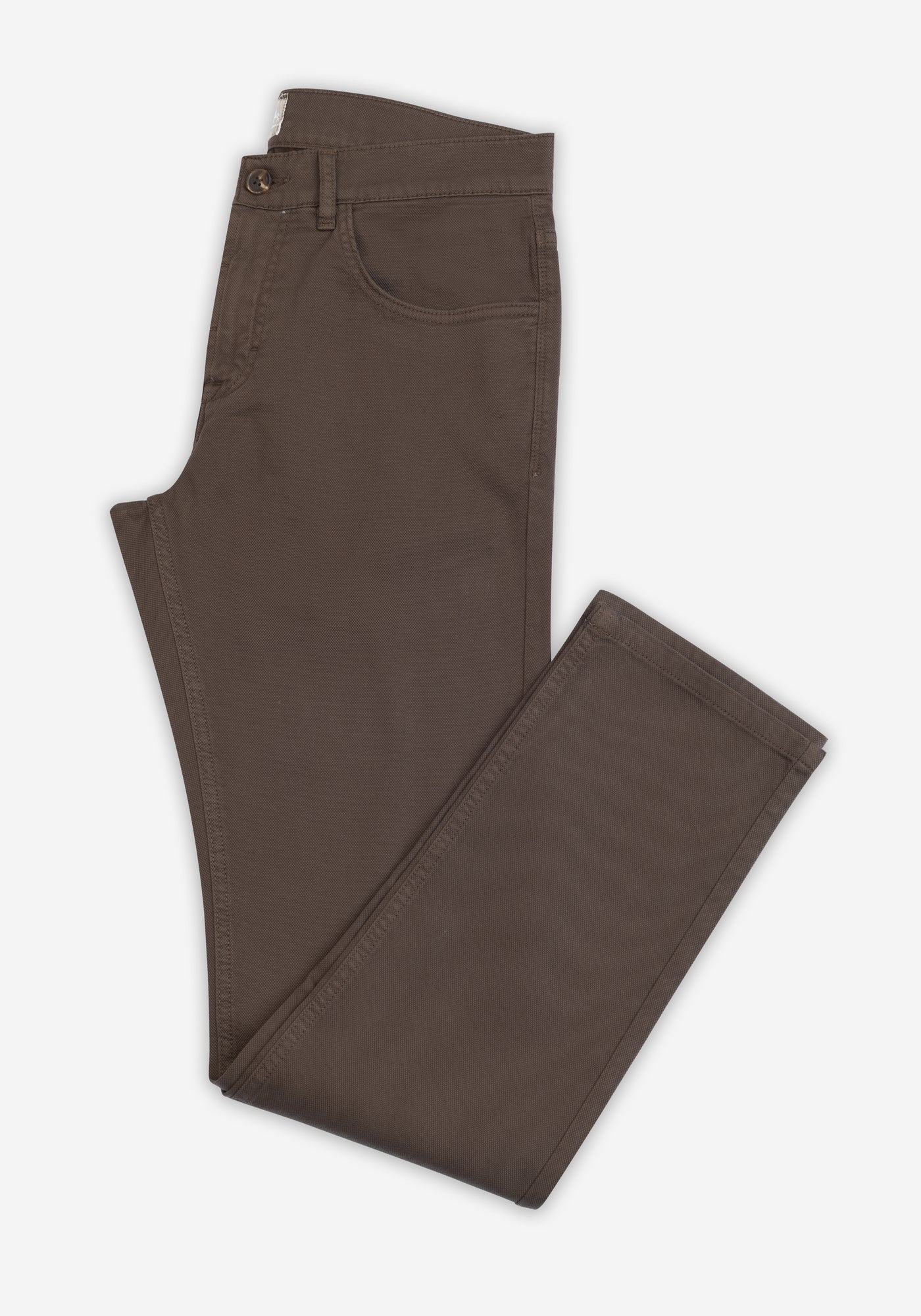 Earth Brown Piqué Gabardine