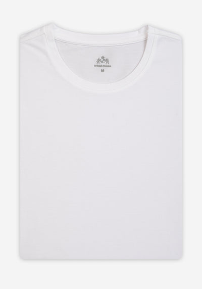 Vanilla White Cotton Undershirt - Short Sleeve