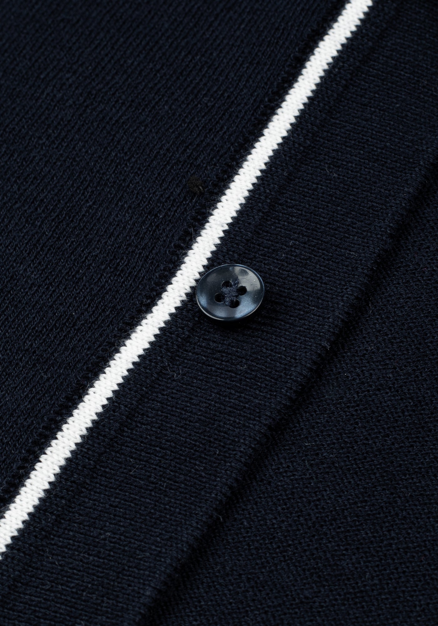 Dawn Navy Knitted Polo Shirt
