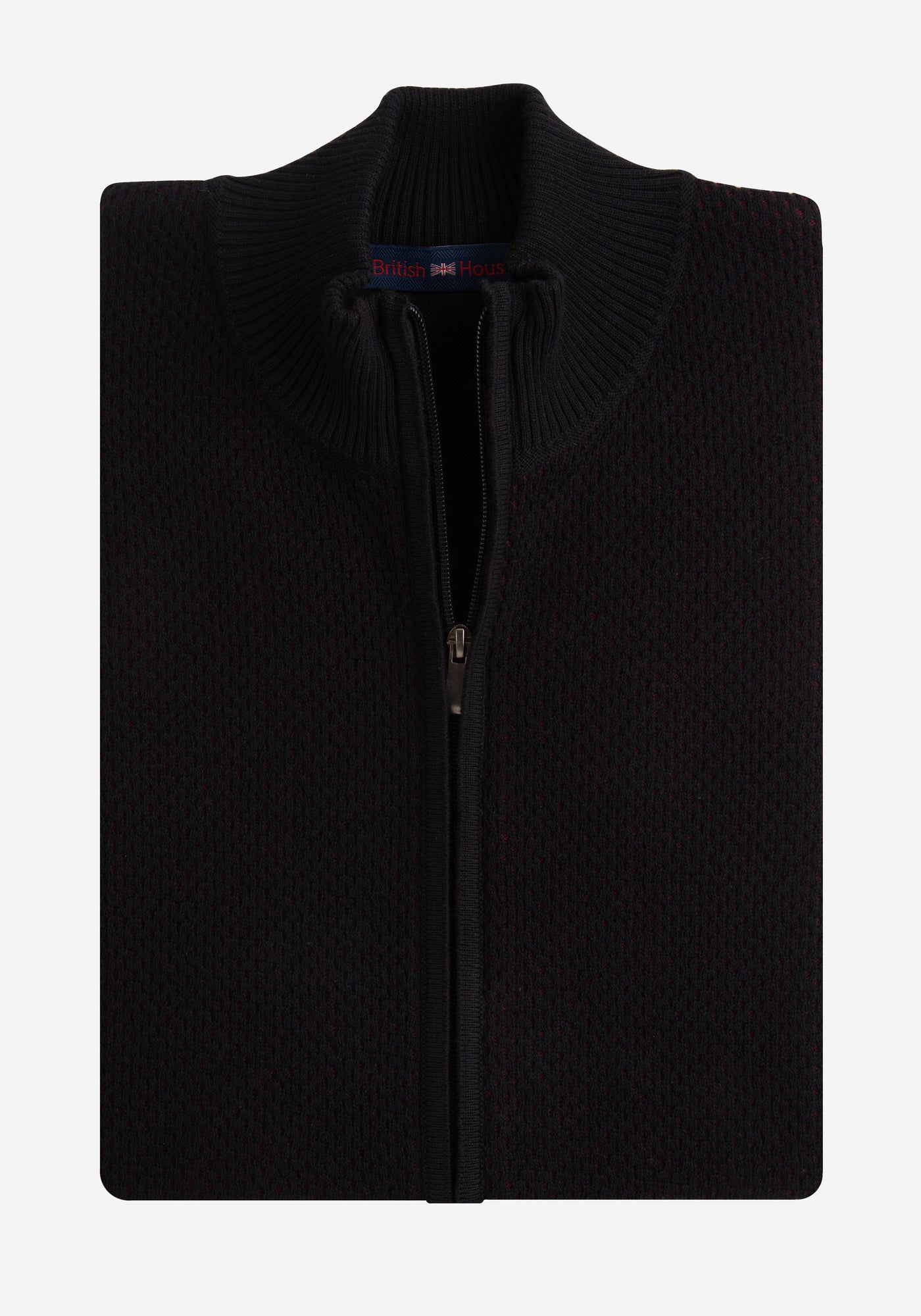 Crow Black Zipped Pullover