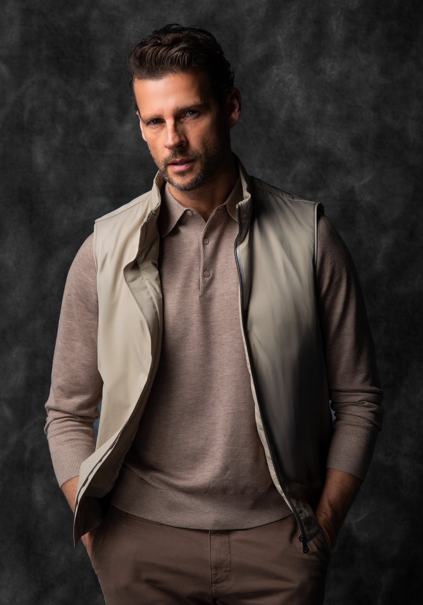 Mesa Beige Polyamide Vest