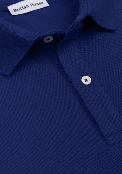 Royal Blue Cotton Polo Shirt
