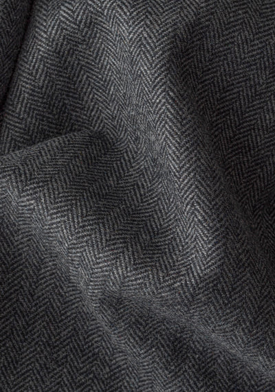 Anthracite Grey Wool-Blend Bomber Jacket