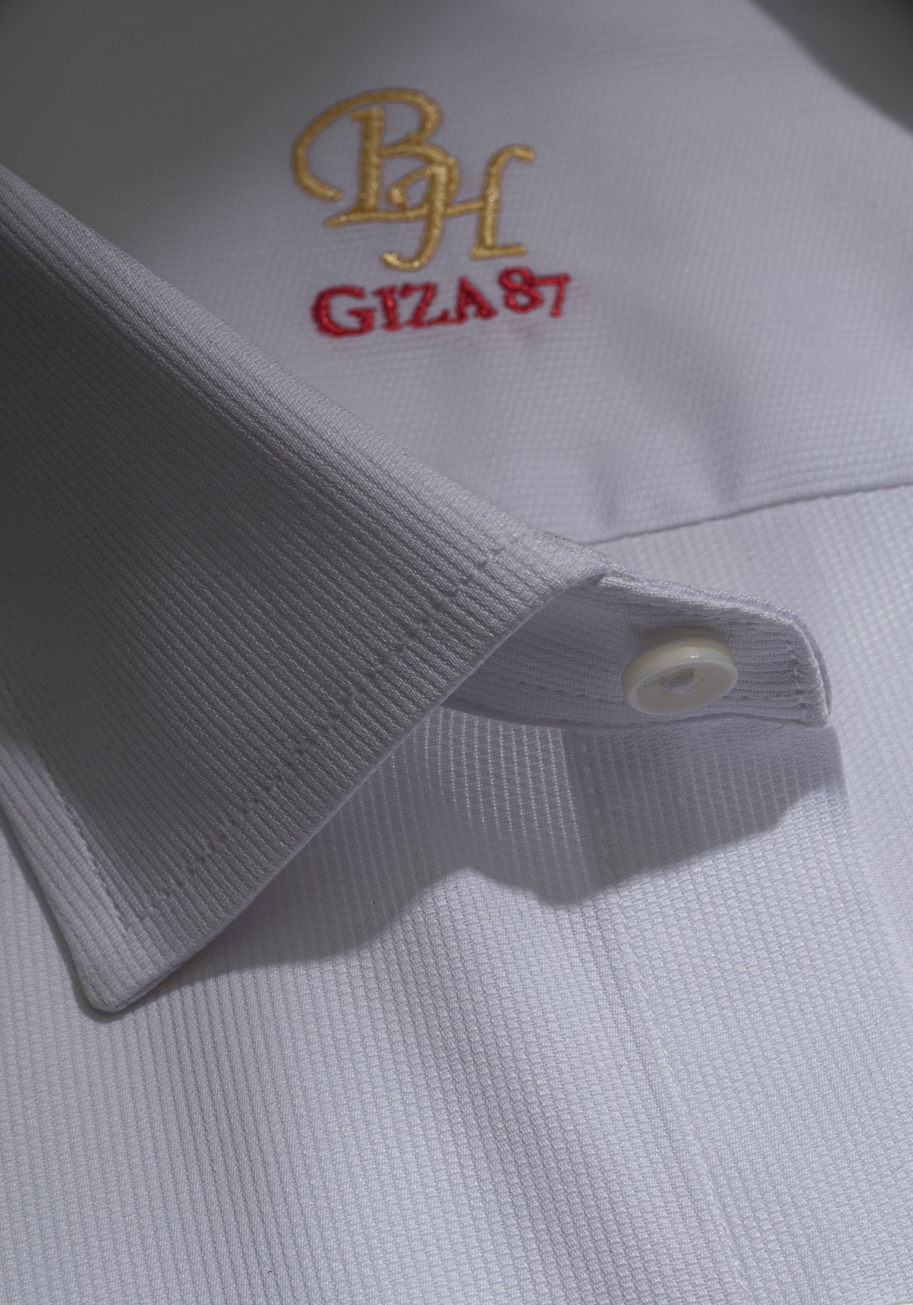 Giza 87 Cotton Imperial White Basket Weave Shirt