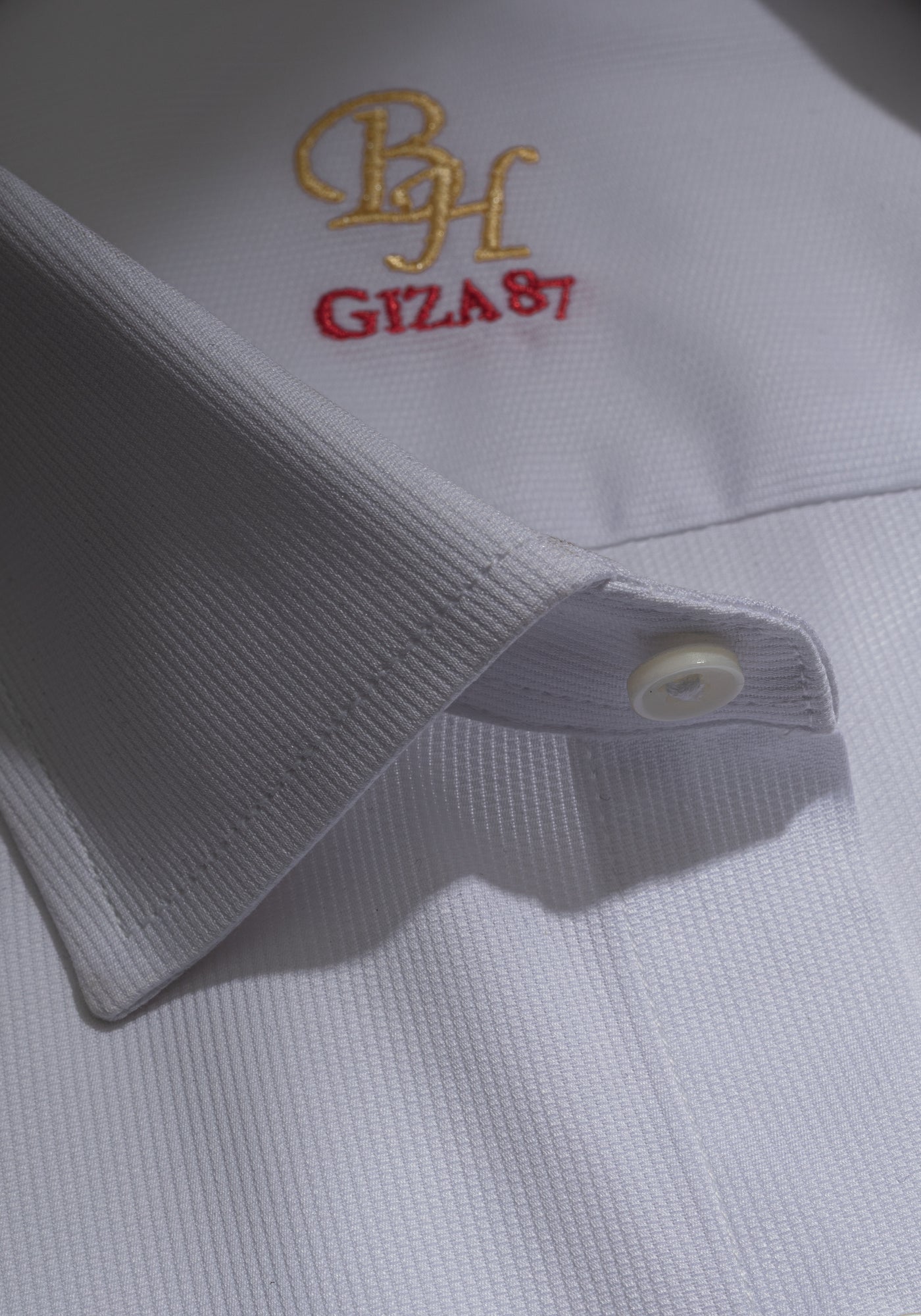 Giza 87 Cotton Imperial White Basket Weave Shirt