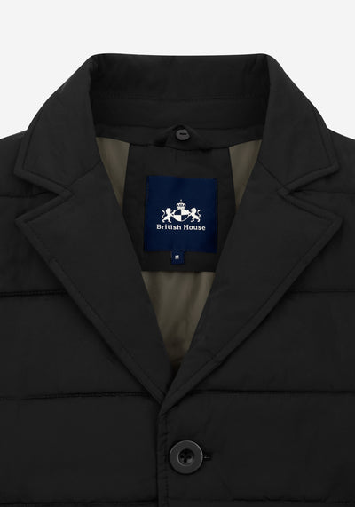Flint Black Padded Polyamide Jacket