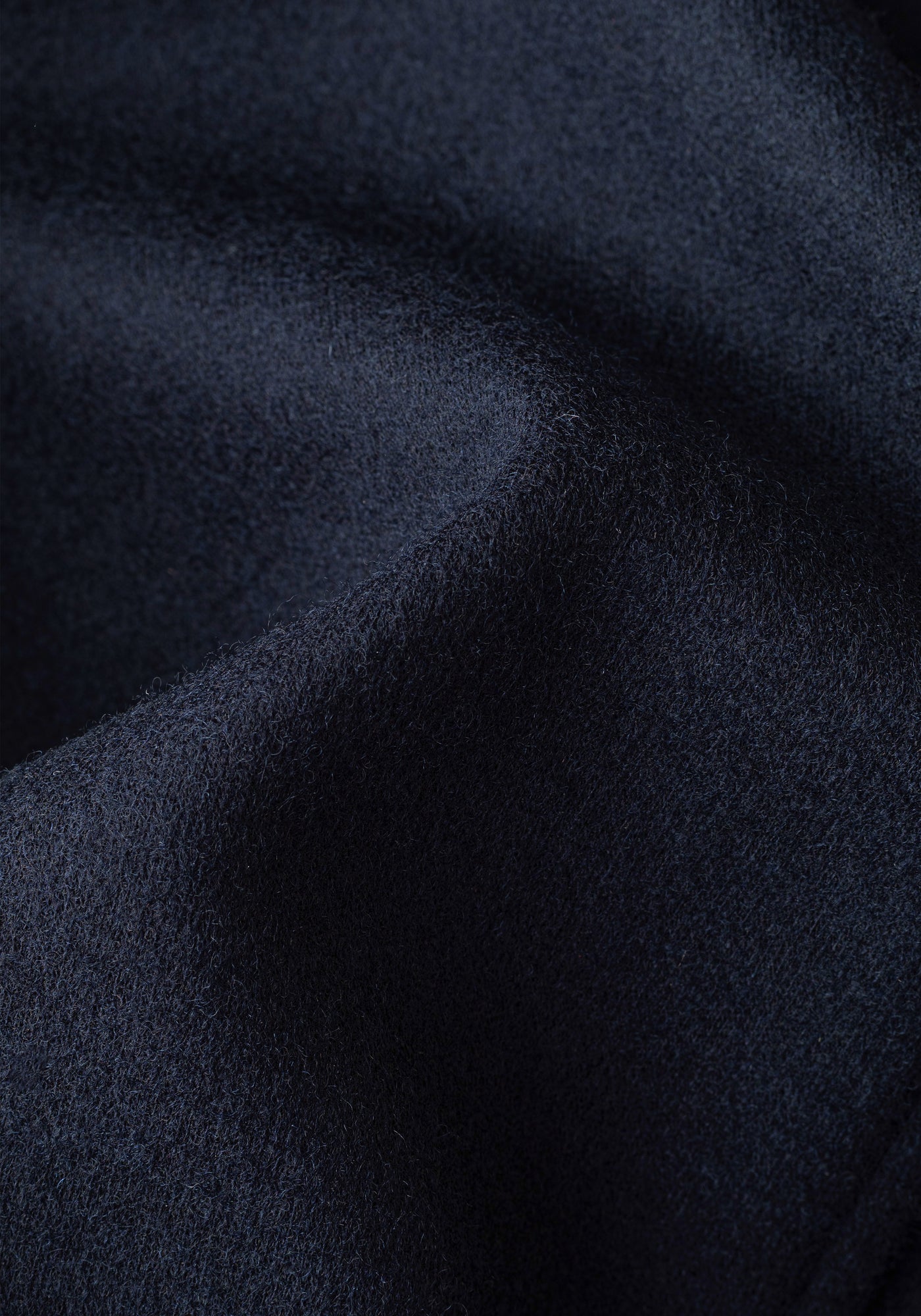 Hollow Navy Boiled Wool Jacket