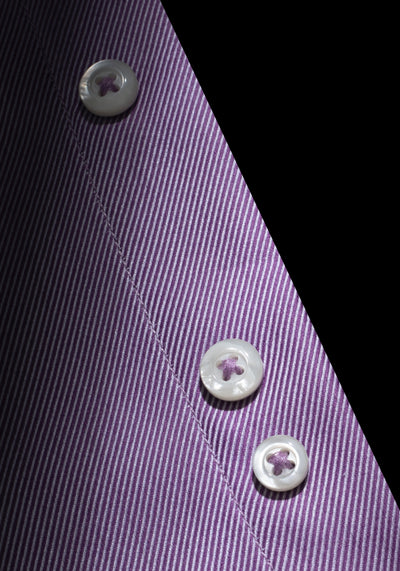 Giza 87 Cotton Grape Purple Stripe Fine Twill Shirt