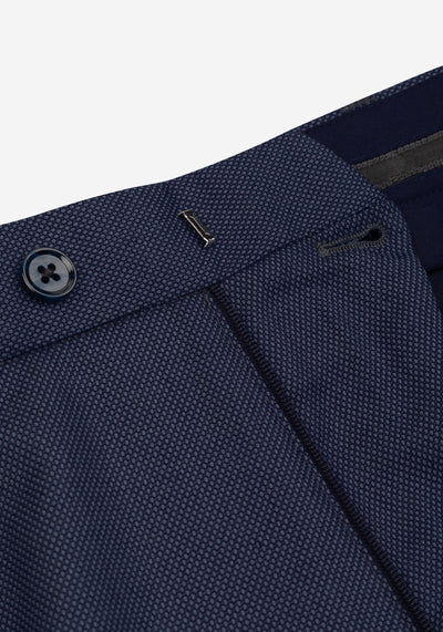 Atlantic Navy Dotted Poly Suit