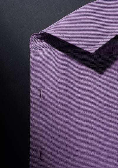 Giza 87 Cotton Grape Purple Stripe Fine Twill Shirt