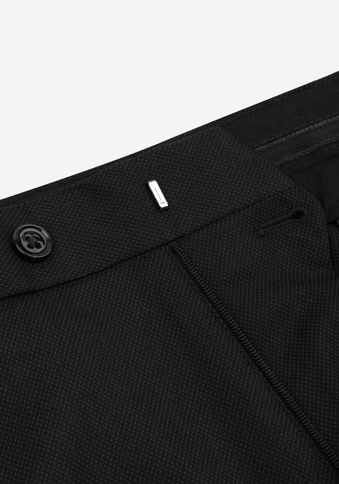 Obsidian Black Dotted Poly Suit