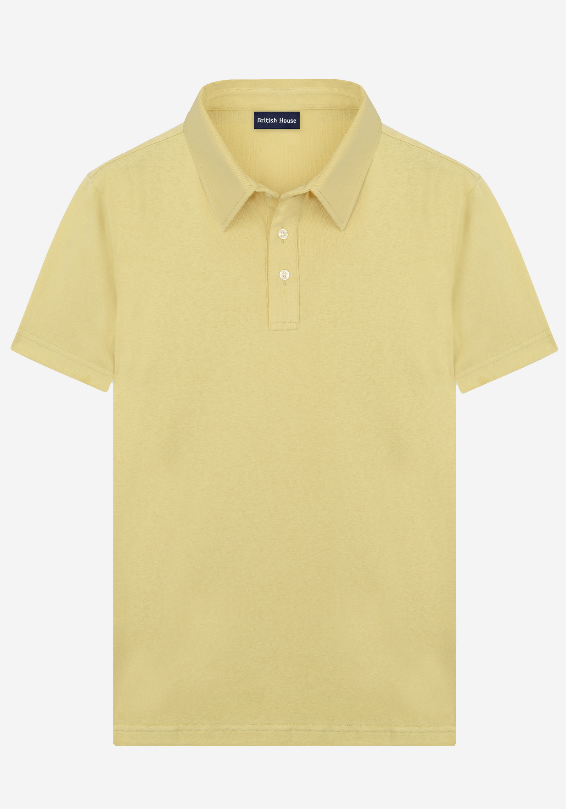 Mustard Yellow Cotton Polo Shirt