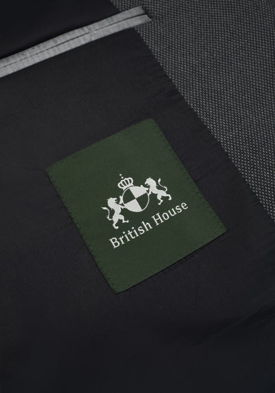 Graphite Grey Dotted Poly Suit