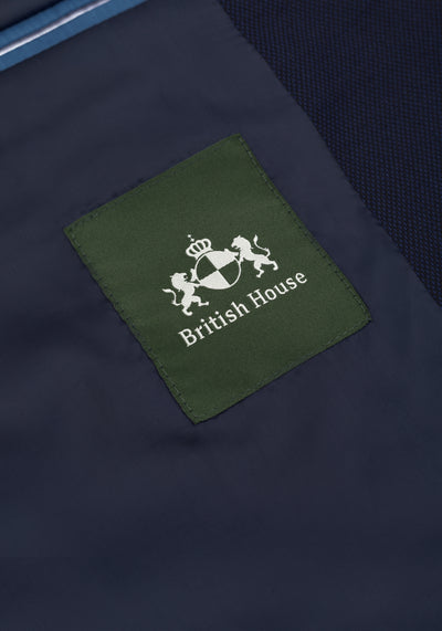 Nocturne Navy Dotted Poly Suit