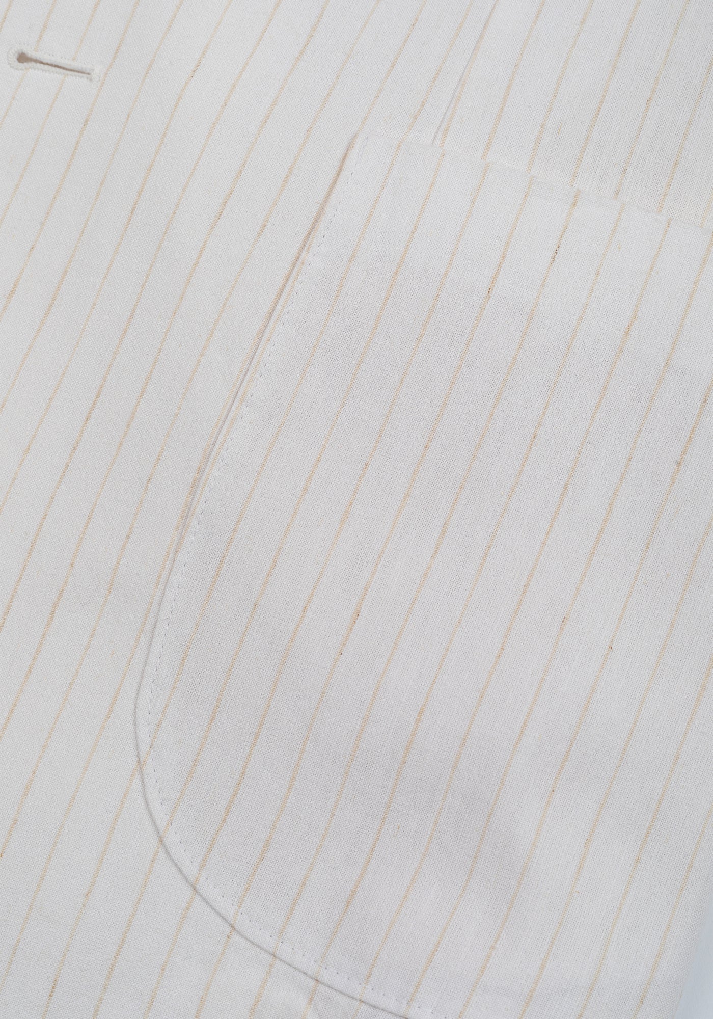 White Desert Beige Stripe Cotton Tencel Linen Blazer