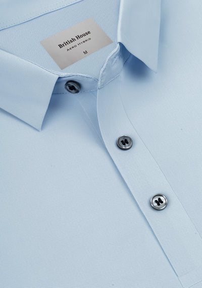 Glacier Blue Aero-Hybrid Polo Shirt