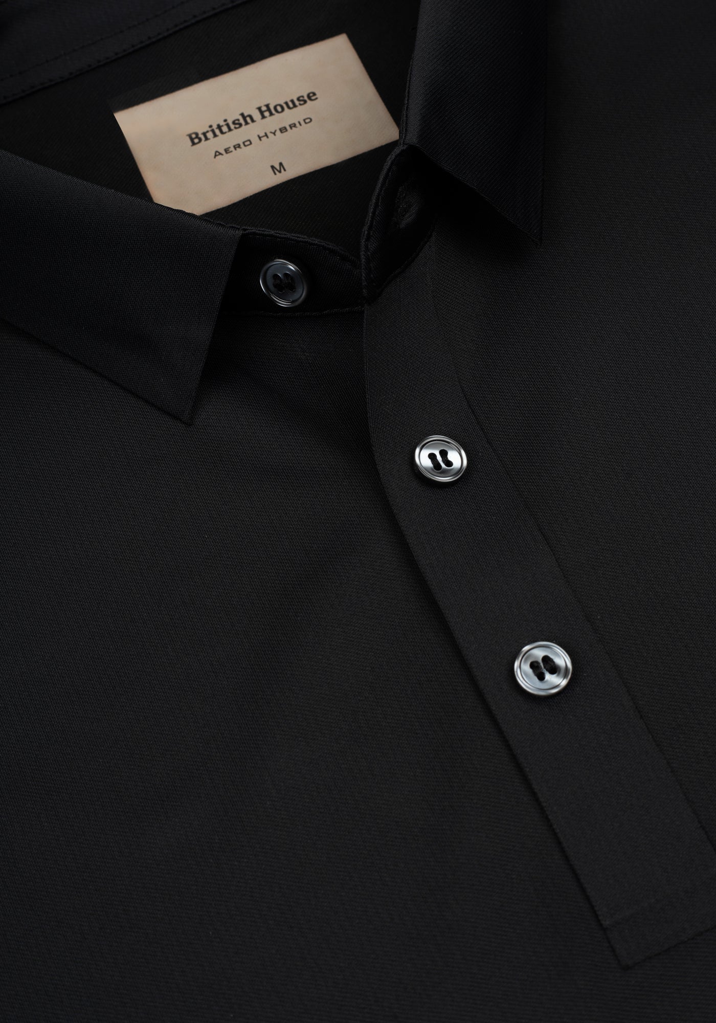 Obsidian Black Aero-Hybrid Polo Shirt