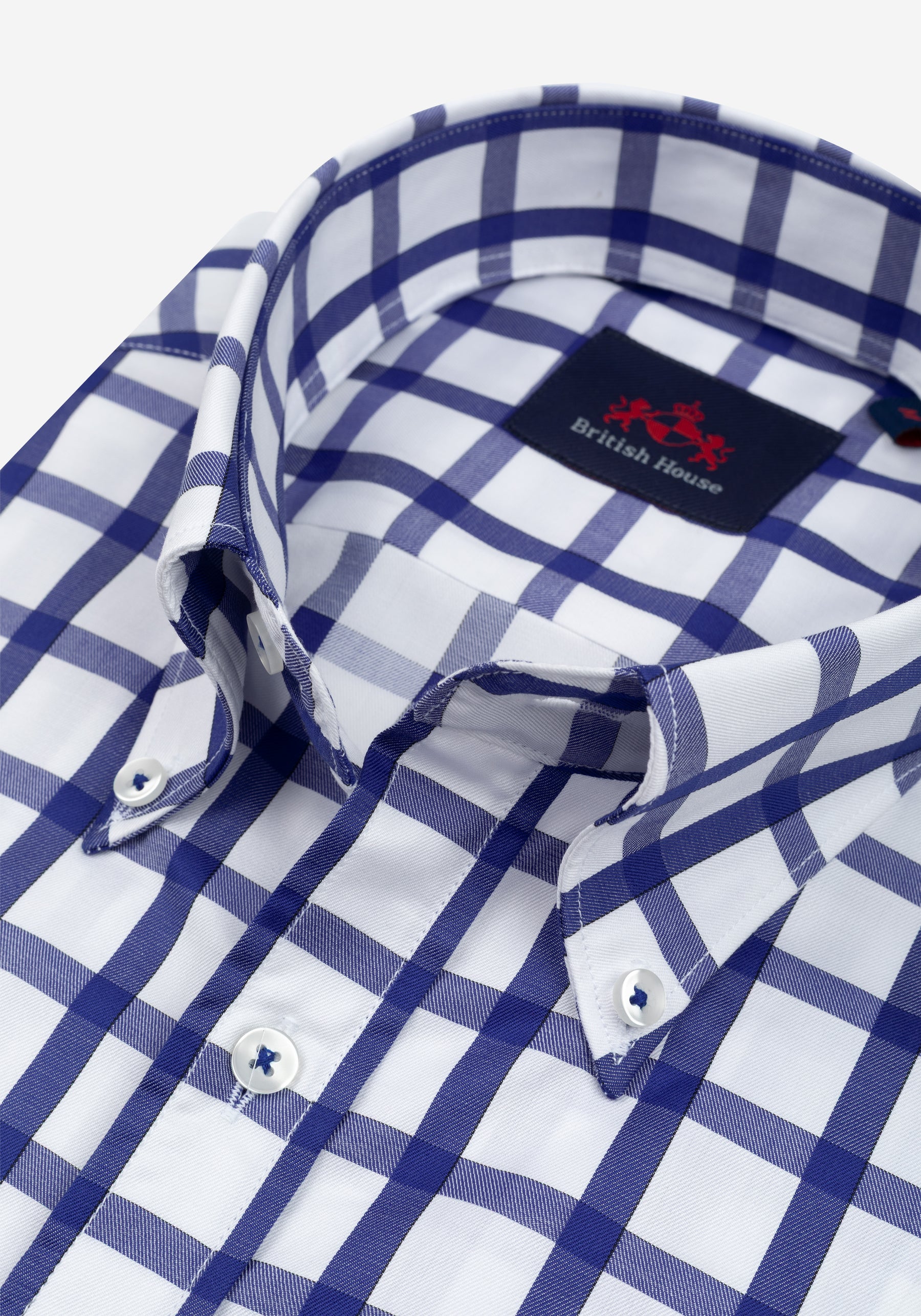 Atlantic Blue Checked Signature Twill Shirt