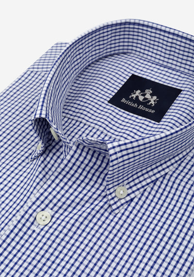 Classic Indigo Checked Poplin Shirt