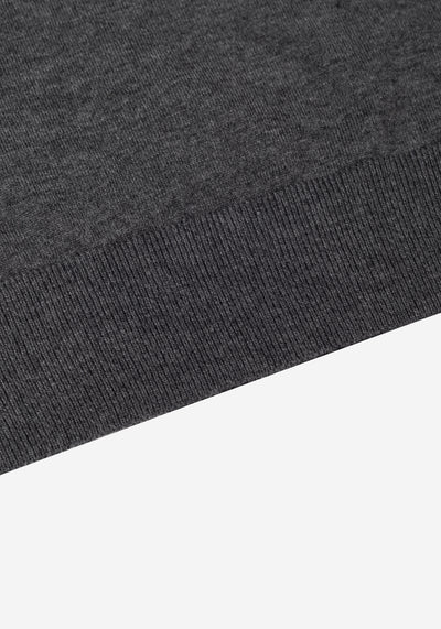 Coal Grey Merino Wool Blend Pullover