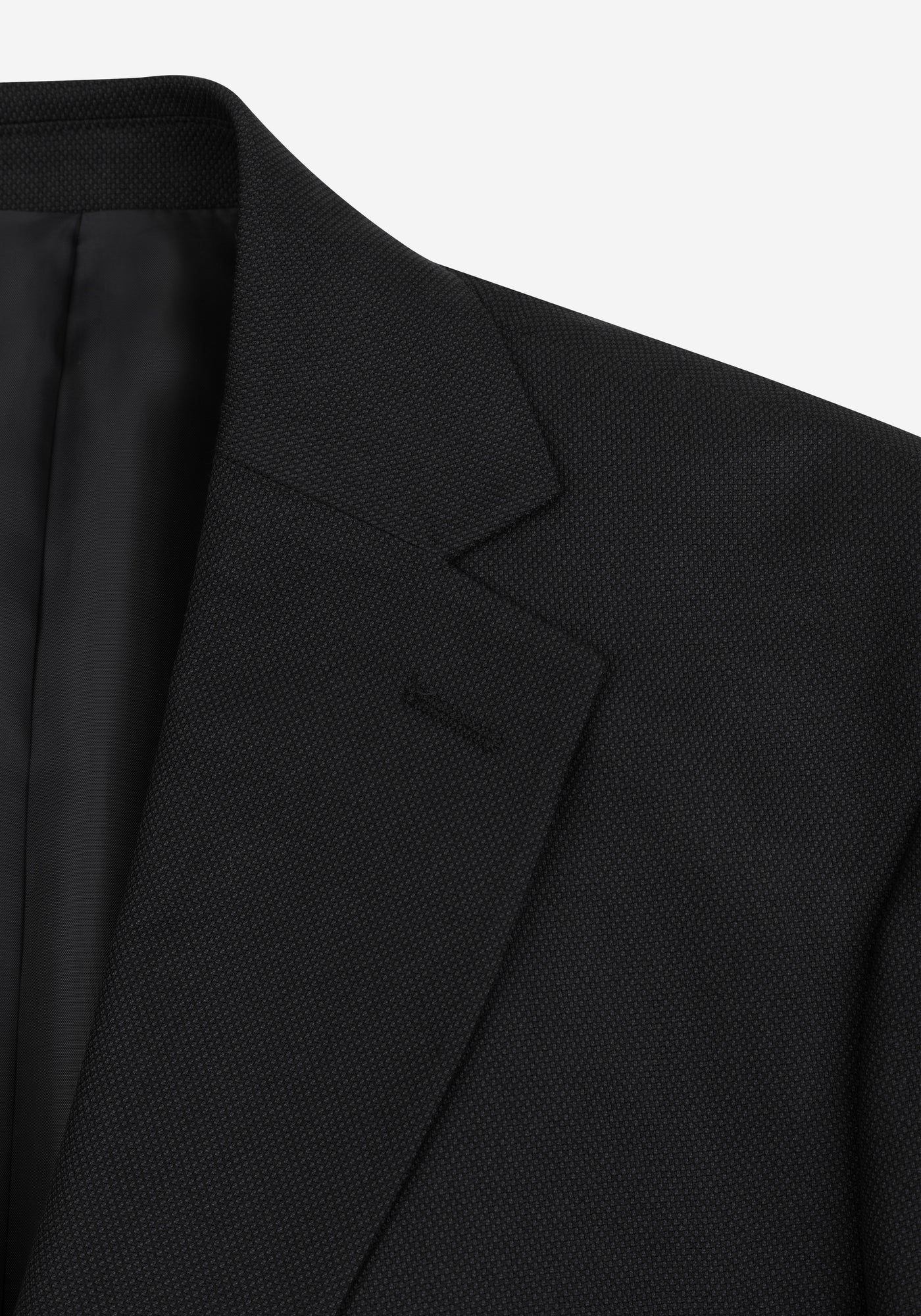 Obsidian Black Dotted Poly Suit