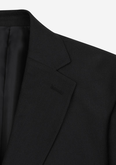 Obsidian Black Dotted Poly Suit