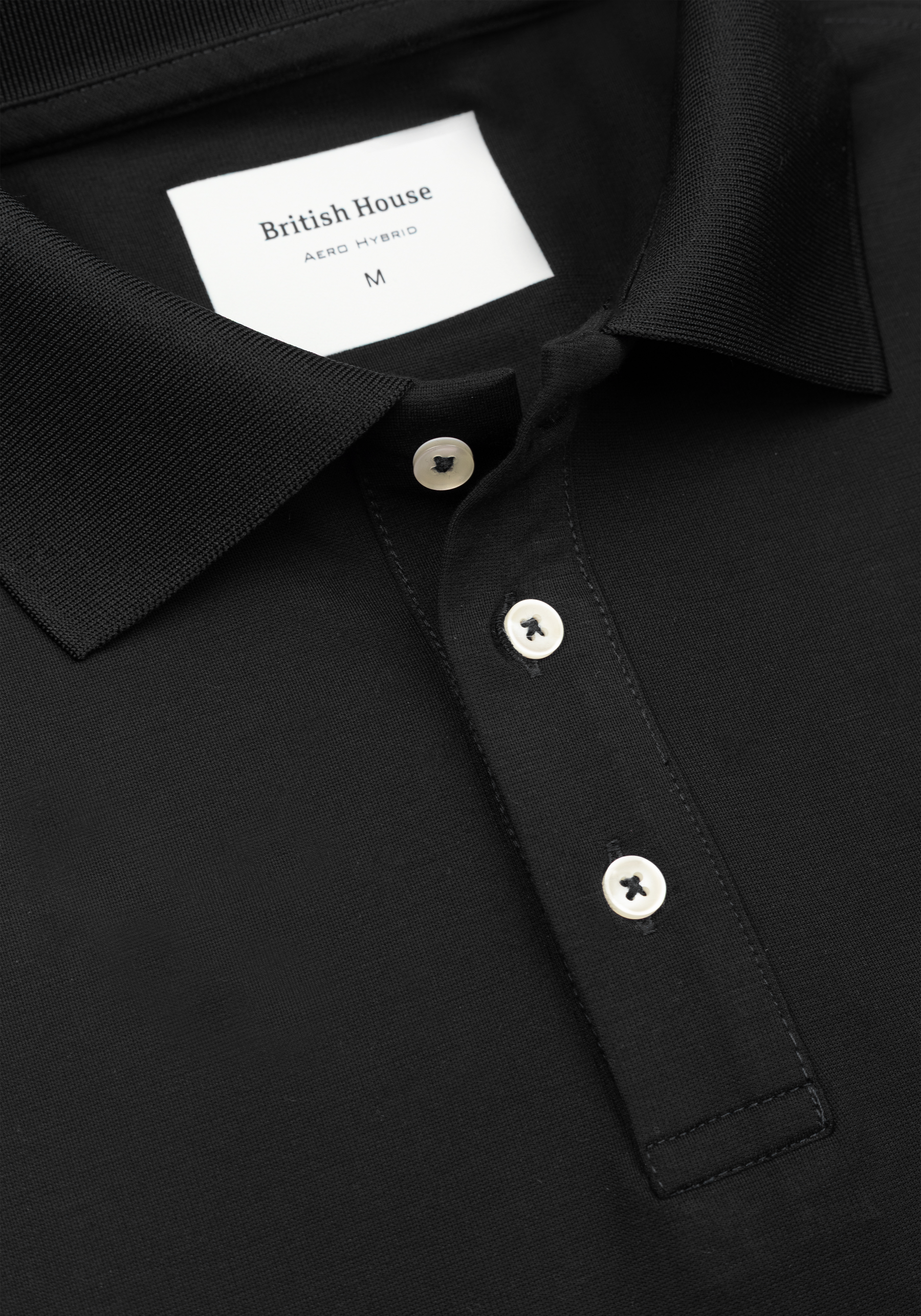 Volcanic Black Aero-Hybrid Polo Shirt