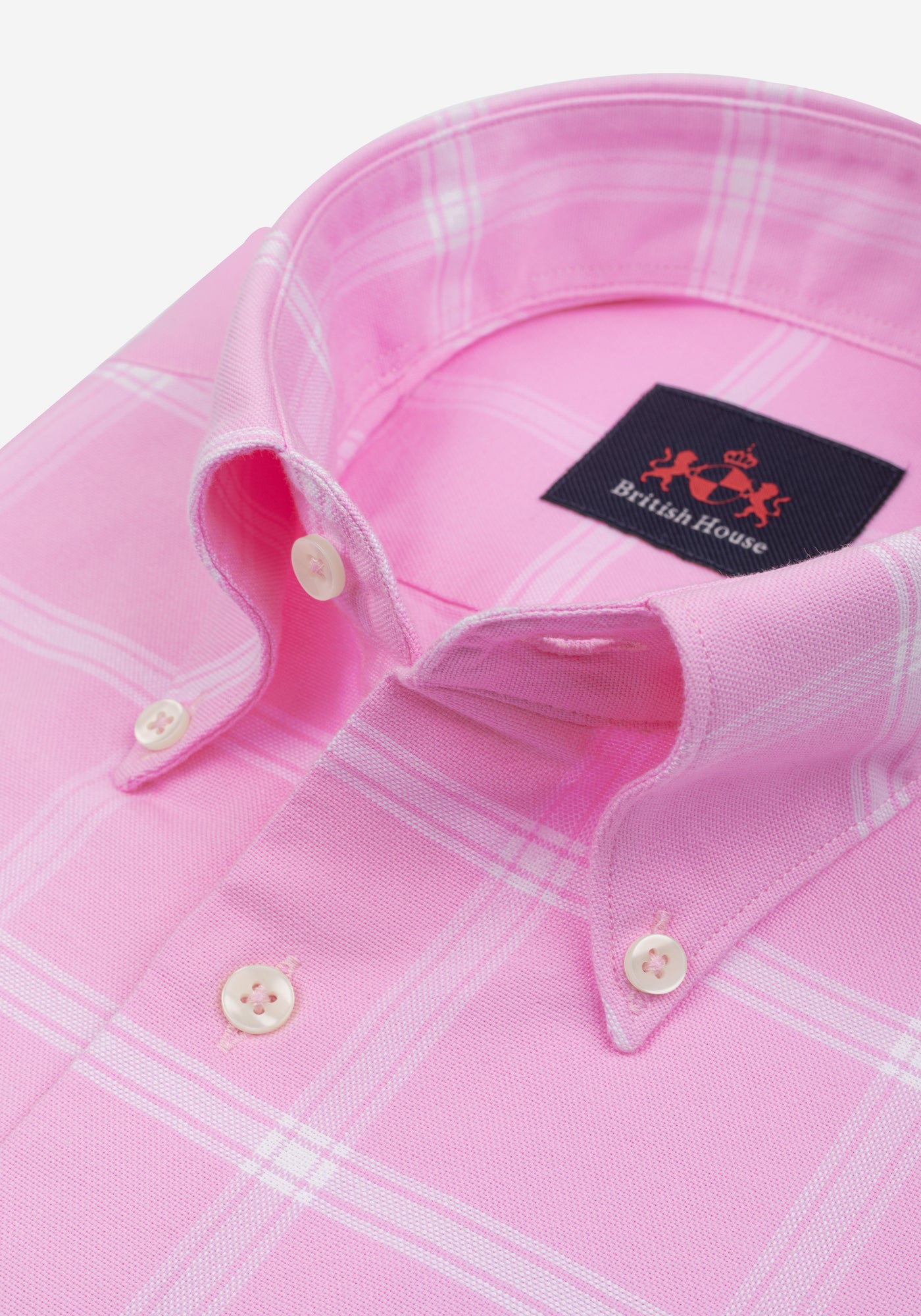 Blush Rose Checked Oxford Shirt