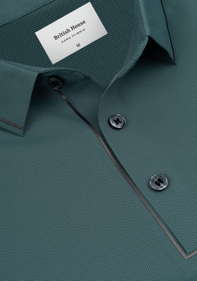 Mineral Teal Aero-Hybrid Polo Shirt