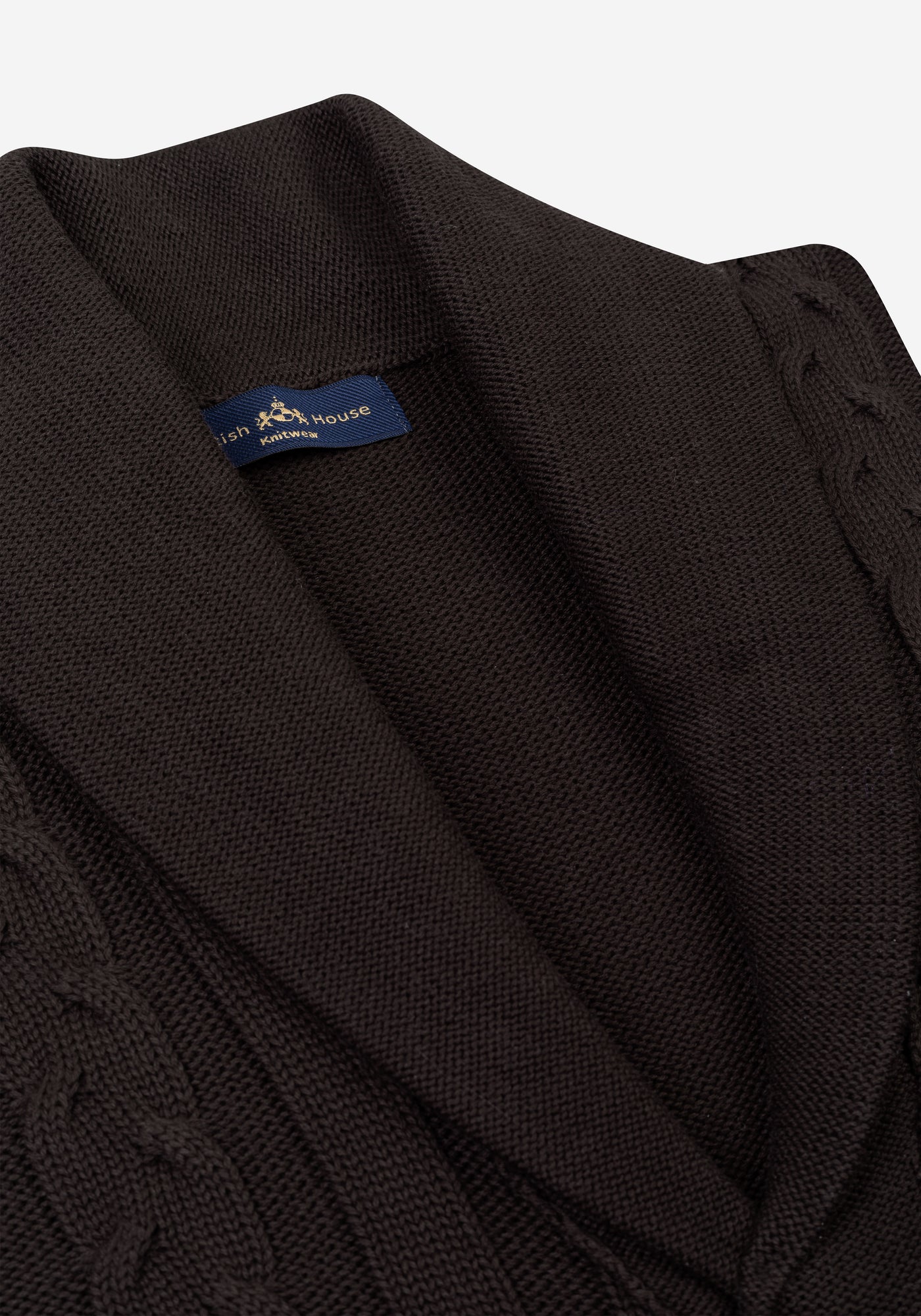 Umber Brown Heavy Knitted Cardigan