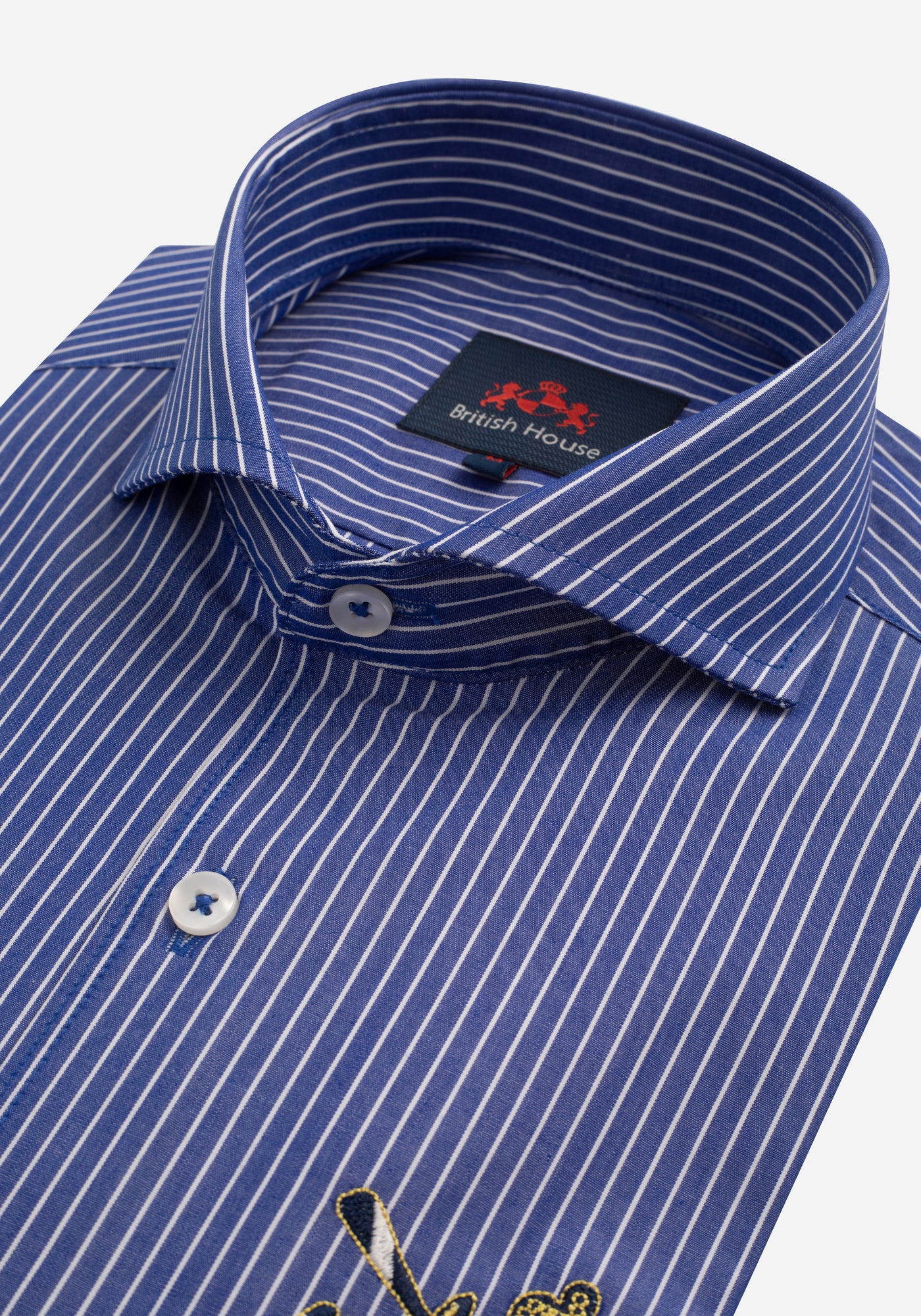 Sapphire Blue Stripe Poplin Shirt