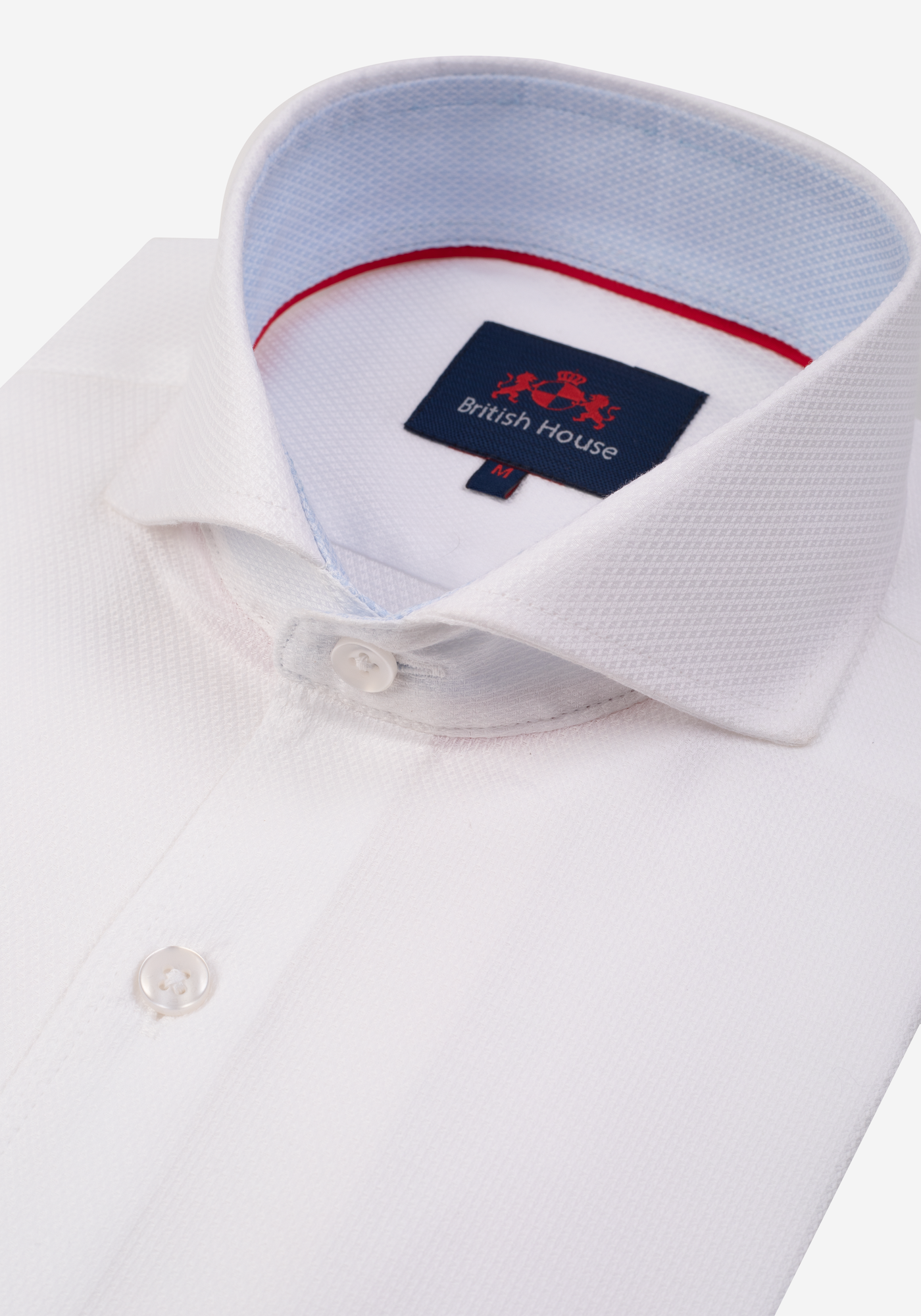 Pure White Basket Weave Shirt