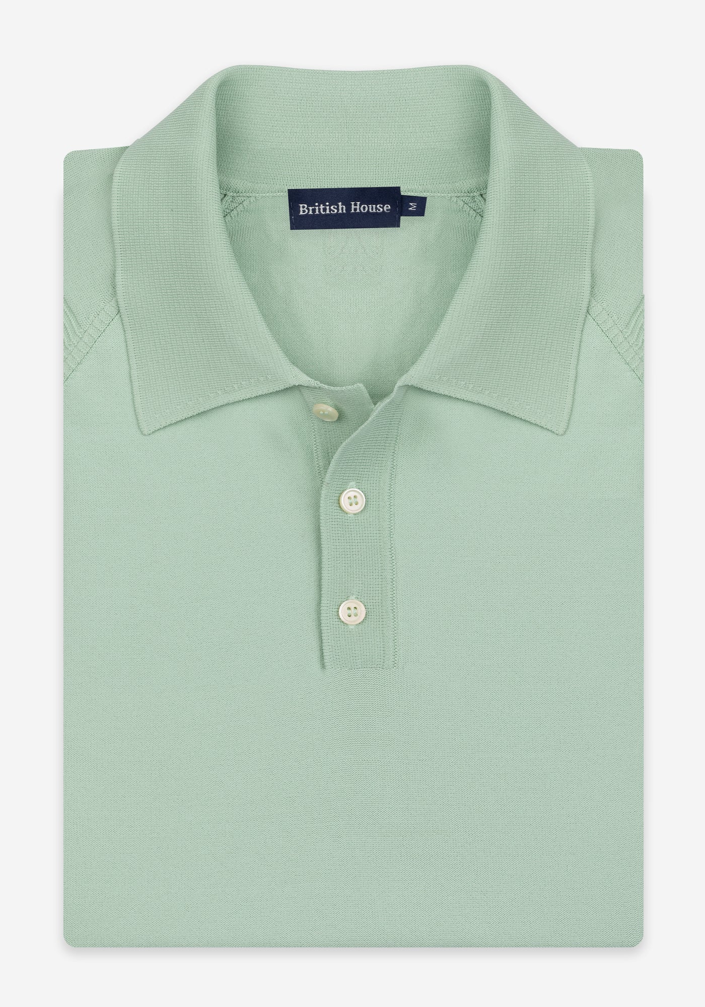 Willow Green Polyamide Knitted Polo Shirt