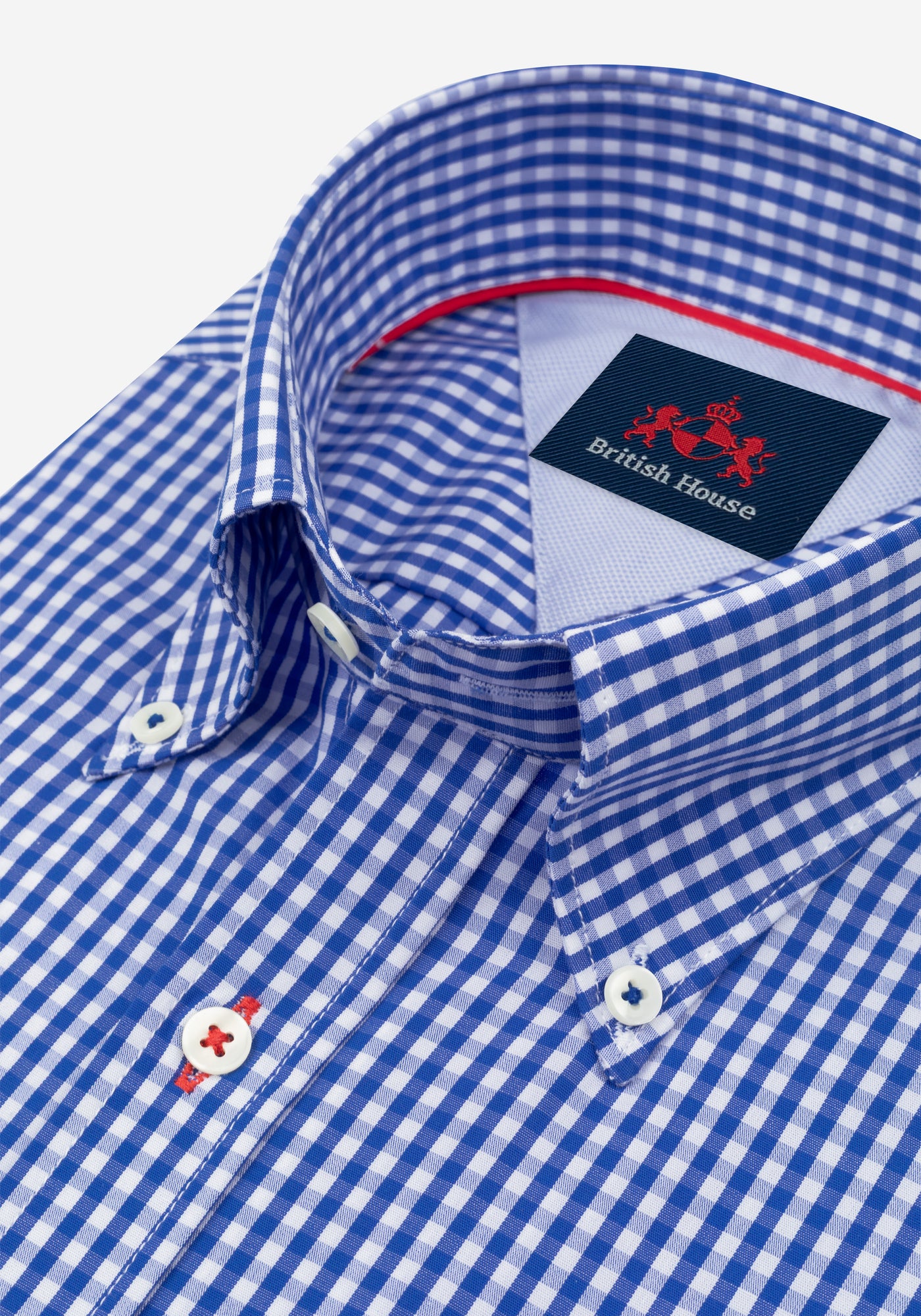 Pure Blue Checked Poplin Shirt