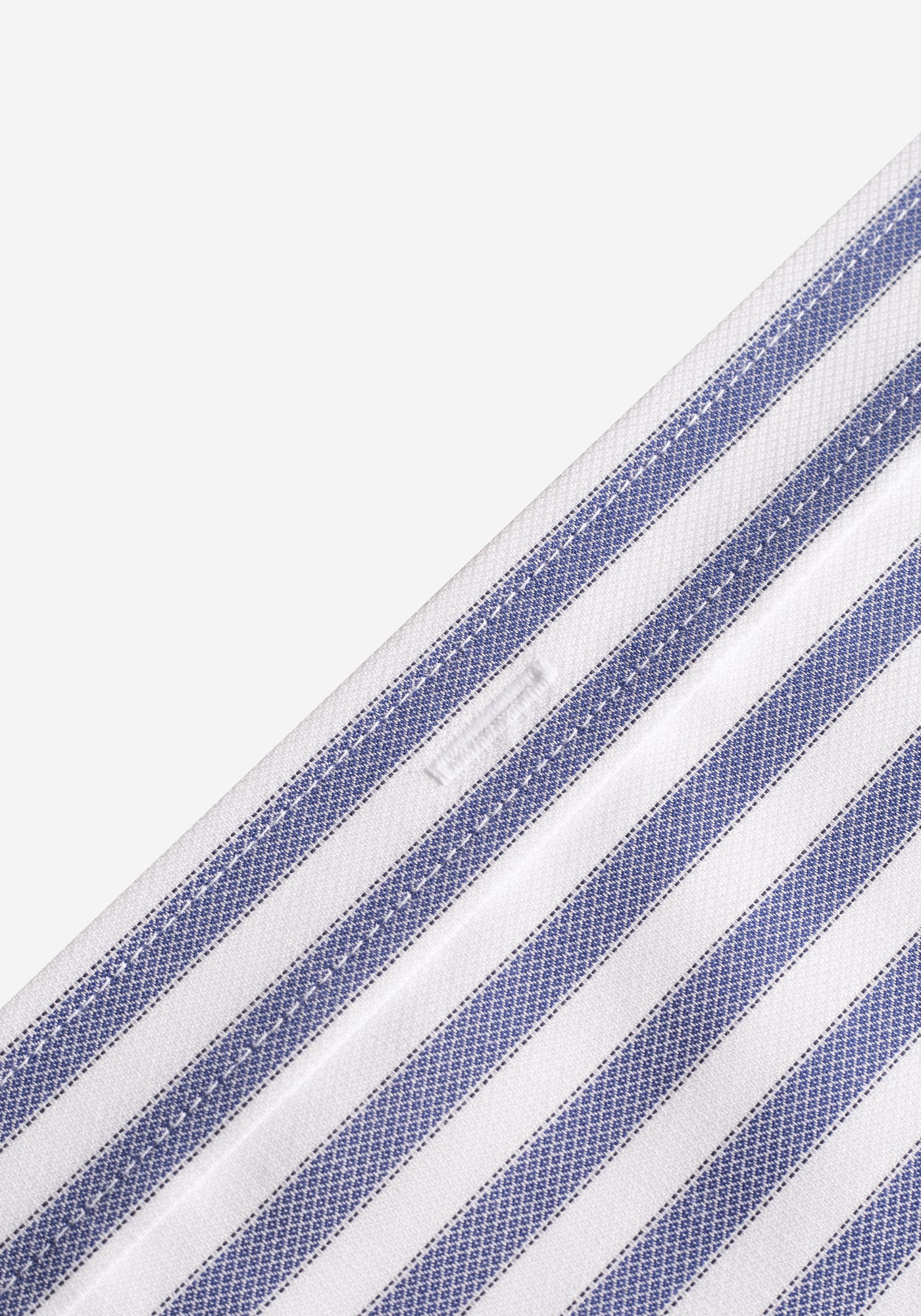 Vintage Blue Stripe Basket Weave Shirt - Short Sleeve