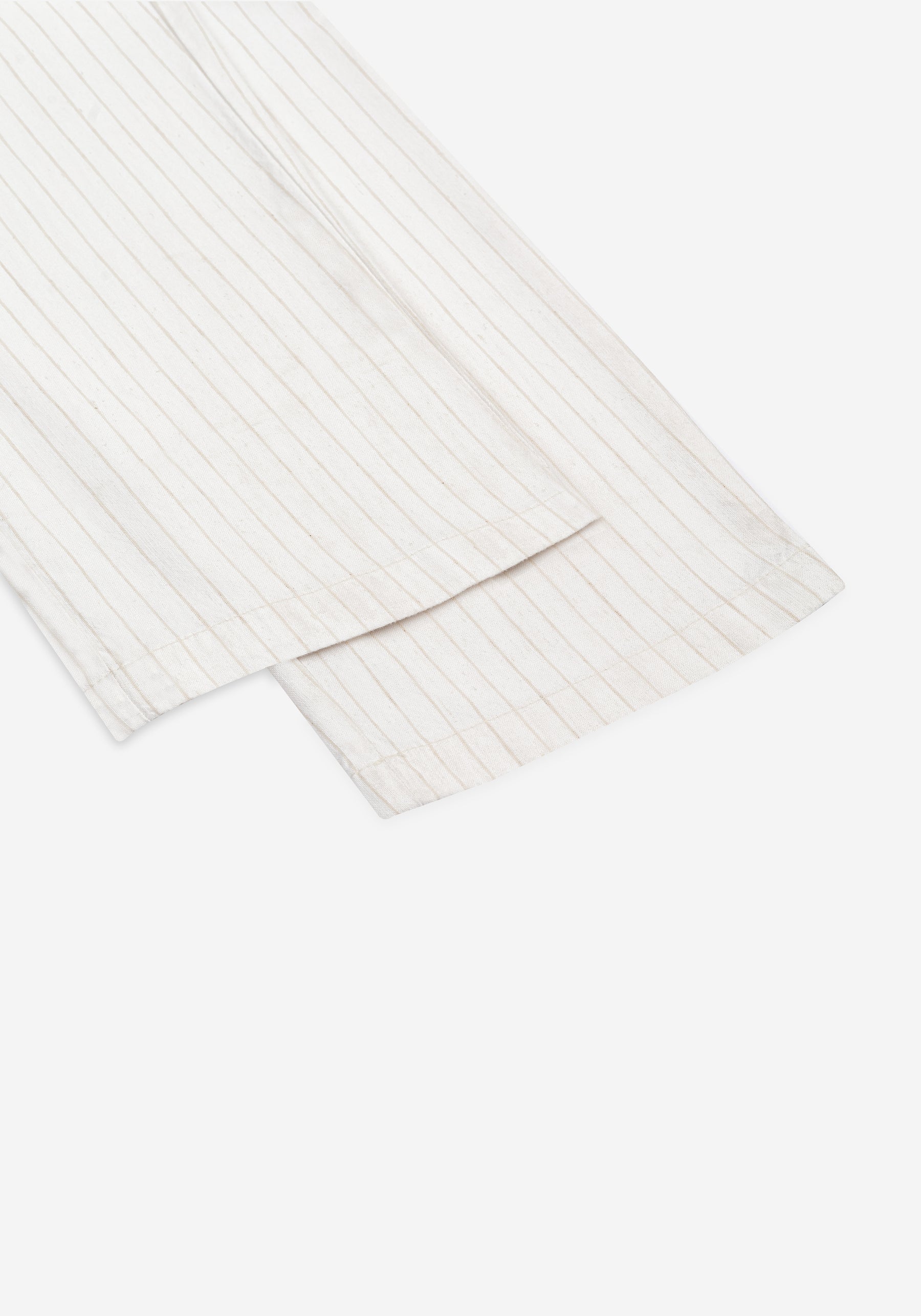 Resort Beige Stripe Cotton Tencel Linen Pants