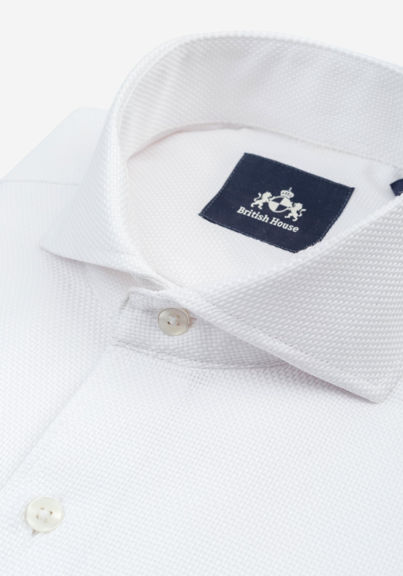 Frost White Basket Weave Shirt