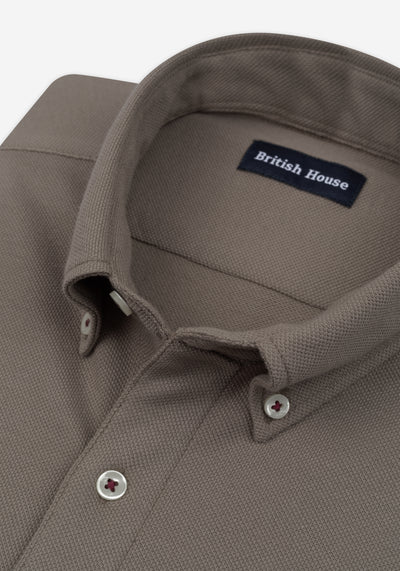 Cocoa Brown Piqué Shirt